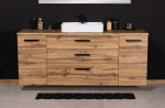 Elegancka szafka łazienkowa 180 cm w matowym kolorze naturalnego dębu