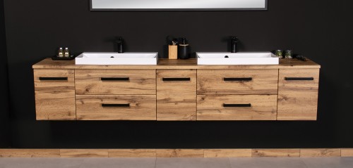 Pakowna i nowoczesna szafka łazienkowa 210 cm z serii Fokus New Loft