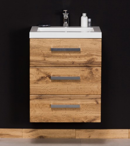 Prostokątna szafka łazienkowa w kolorze natural eiche 50 cm