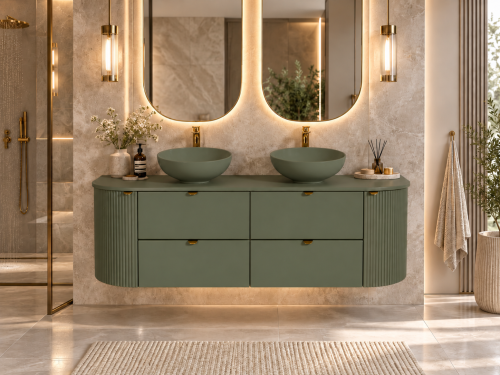 Szafka łazienkowa 160 cm kolor smoke green
