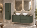 Komplet mebli łazienkowych w kolorze smoke green