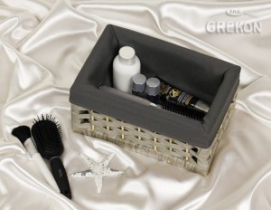 Koszyk wiklinowy szary JD9509 S mały