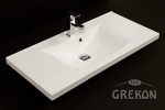 Biała wpuszczana w blat umywalka LUCY-1000C