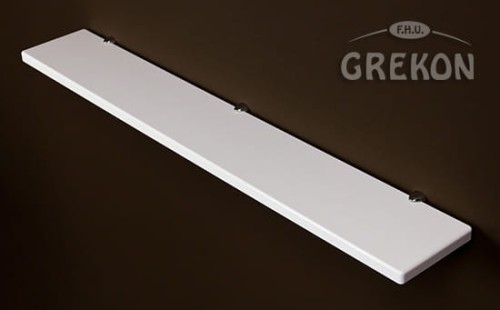 Długa biała półka do łazienki 100 cm