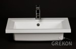Biała głęboka umywalka MEWA-610C