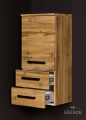 Regał łazienkowy dąb naturalny 40x89cm FOKUS LOFT z dwiema szufladami
