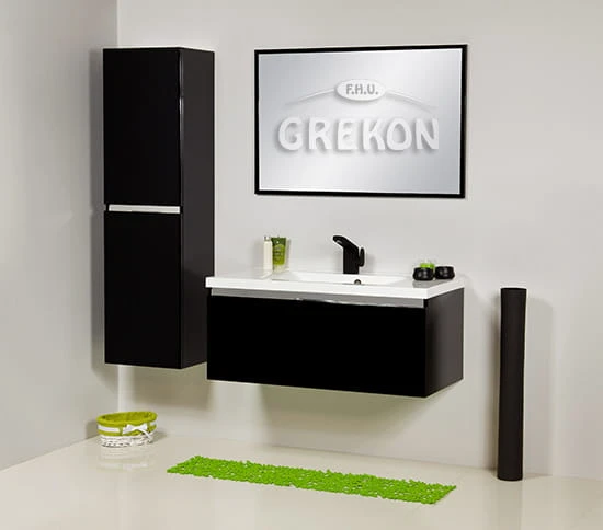Czarne, eleganckie meble łazienkowe Diamond