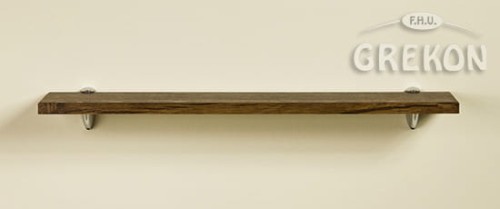 Elegancka półka do łazienki w kolorze antyczne drewno 70 cm