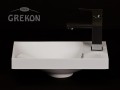 Umywalka dolomitowa PENELOPE 400R/L biała