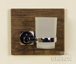 Kubek na płycie antyczne drewno FOKUS