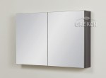 Szafka łazienkowa z lustrem szara 100x65cm FOKUS NEW