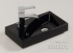 Czarna połyskowa umywalka RENA-400