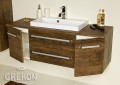 Szafka pod umywalkę z szufladami i półkami antyczne drewno seria Fokus