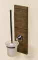 Szczotka do wc na matowej płycie w kolorze antycznego drewna
