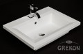 Umywalka dolomitowa MEWA-610C biała