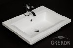 Umywalka dolomitowa MEWA-610C biała