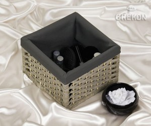 Koszyk wiklinowy szary JD9510 L duży