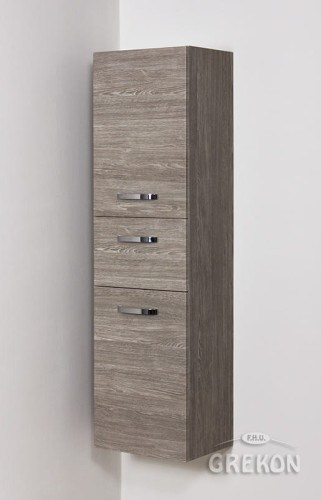 Regał wysoki Jona w kolorze szarym