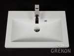Umywalka dolomitowa Clever-600 biała