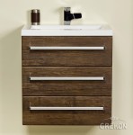 Szafka łazienkowa antyczne drewno 60cm FOKUS z umywalką