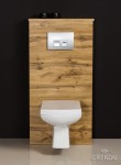 Naturalny dąb zabudowa stelaża wc