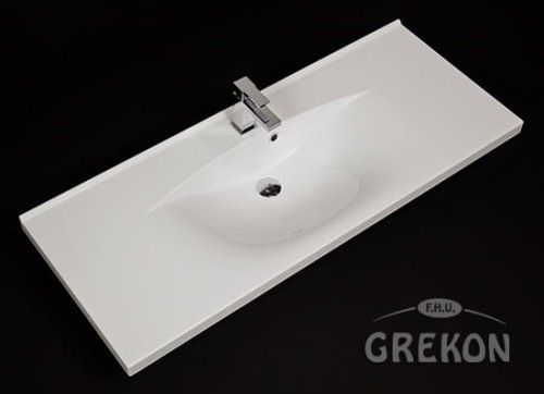 Umywalka dolomitowa JONA-1200C biała