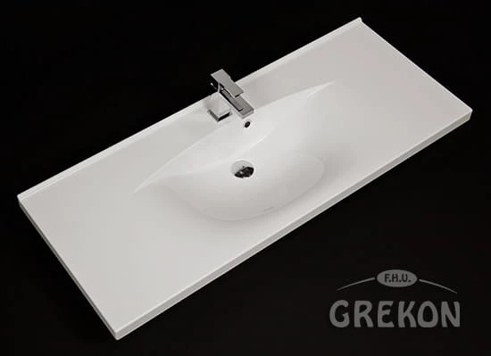 Umywalka dolomitowa JONA-1200C biała