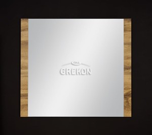 Lustro łazienkowe dąb naturalny 90x80cm FOKUS NEW