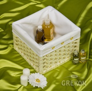 Koszyk wiklinowy waniliowy JD9510 L duży