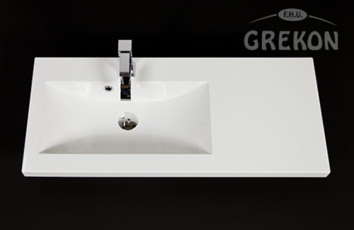 Umywalka dolomitowa Clever-900L biała