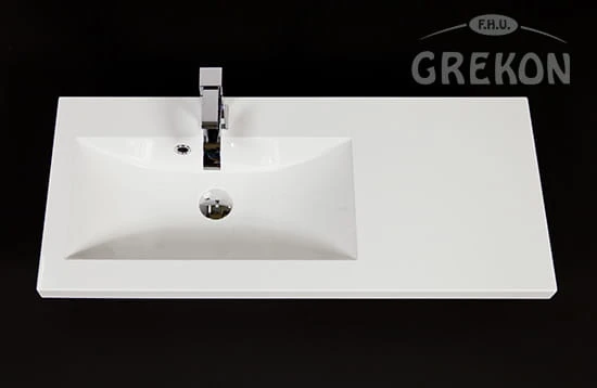 Umywalka dolomitowa Clever-900L biała