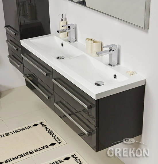 Szafka FKS-S-U120/39/4 + umywalka Clever-1200D FALA