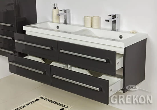 Szafka FKS-S-U120/39/4 + umywalka Clever-1200D FALA