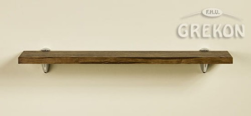 Półka do łazienki w kolorze antyczne drewno w rozmiarze 60 cm