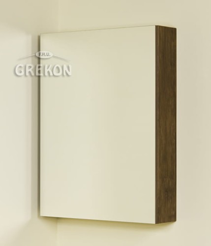 Elegancka szafka lustrzana w kolorze antyczne drewno.