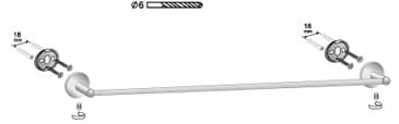 FORYOU wieszak kąpielowy 60cm 01180 - schemat
