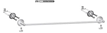 FORYOU wieszak kąpielowy 60cm 01180 - schemat