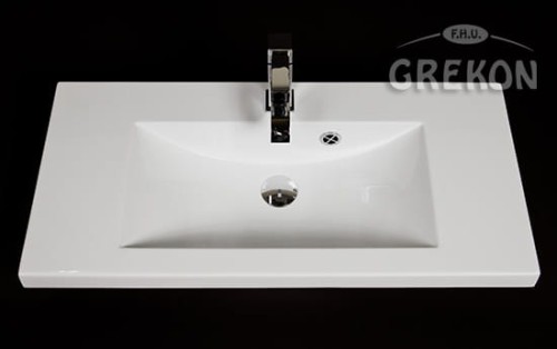 Umywalka dolomitowa Clever-800 biała