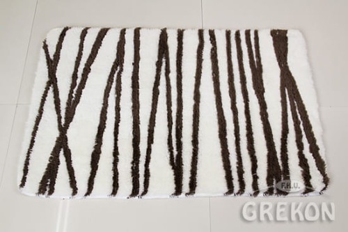 Dywanik łazienkowy Kabana biało/brązowy