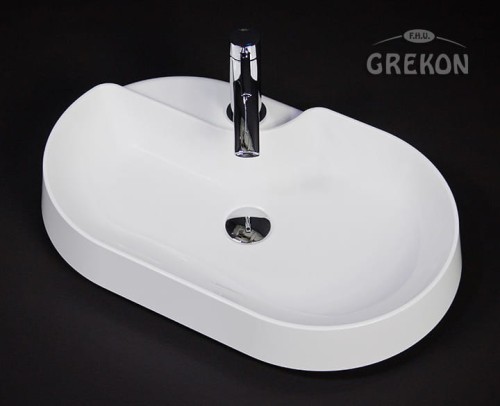 Owalna umywalka dolomitowa ROUND-600C