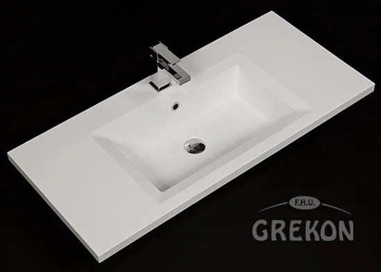 Umywalka dolomitowa MEWA-1010C biała