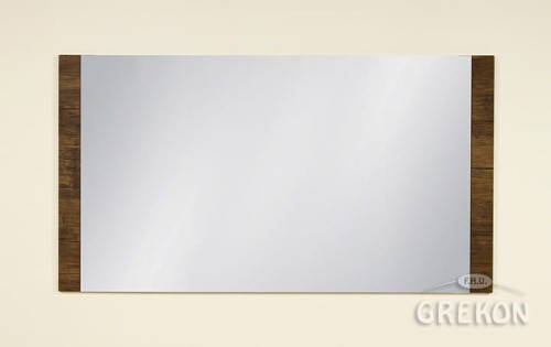 Wiszące lustro łazienkowe w kolorze antycznego drewna