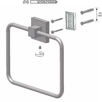 ARKTIC - wieszak owalny 01471 - schemat