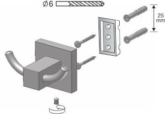 ARKTIC - wieszaczek podwójny 01463 - schemat