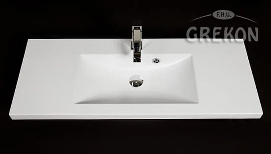 Umywalka dolomitowa Clever-1000  biała