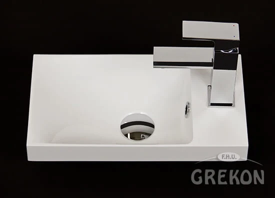 Umywalka dolomitowa PENELOPE 400R/L biała