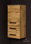Regał łazienkowy dąb naturalny 40x89cm FOKUS LOFT z dwiema szufladami