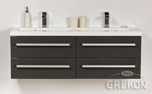 Szafka FKS-S-U120/39/4 + umywalka Clever-1200D FALA