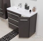 Szafka FKS-S-U90/39/3L + umywalka Clever-900L biała