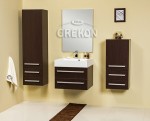 Elegancki zestaw mebli łazienkowych w kolorze wenge